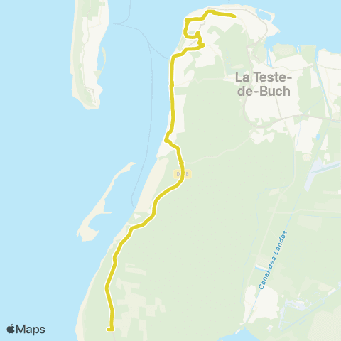 Baïa Gare d'Arcachon - Dune du Pilat map