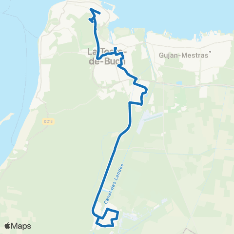 Baïa Gare d'Arcachon - Cazaux Centre map