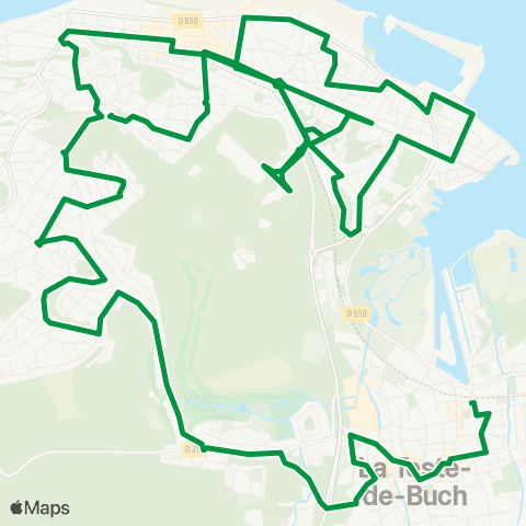 Baïa Arcachon Pl. des Palmiers - Gare de La Teste map