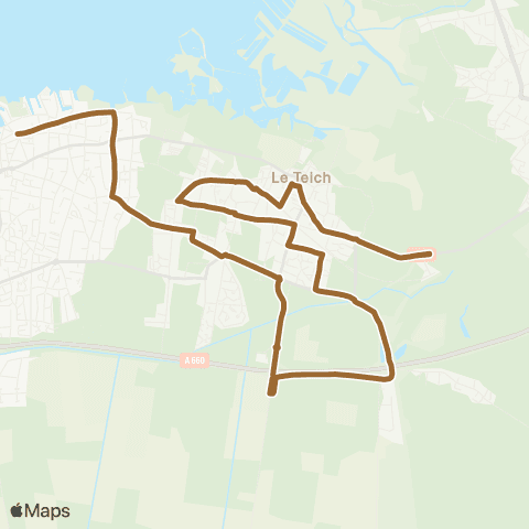 Baïa Gare de Gujan / Port de Larros - Lamothe map