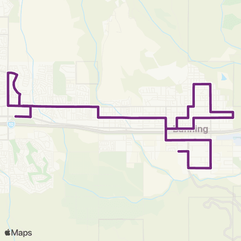 Banning Connect Combo Weekend Route map