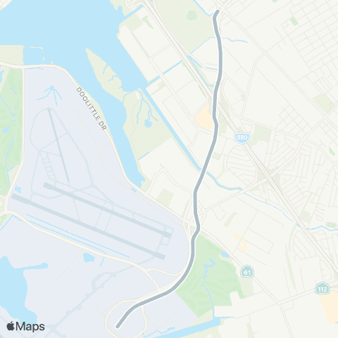 BART Oakland International Airport (OAK) map