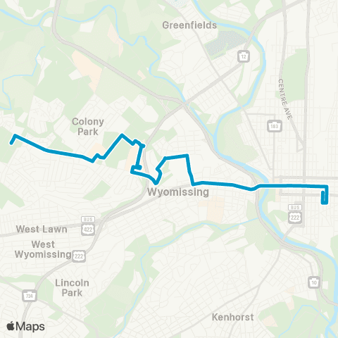 BARTA Berkshire Mall map