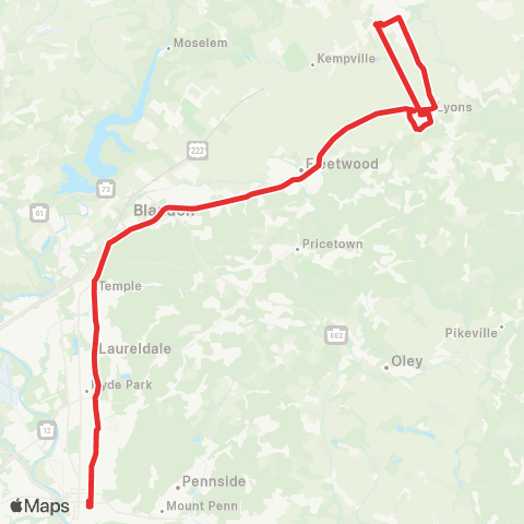 BARTA Lyon Station / East Penn DEKA map