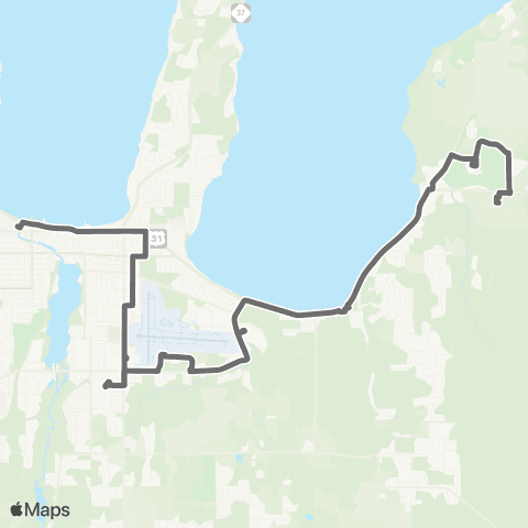 BATA Traverse City to Acme map