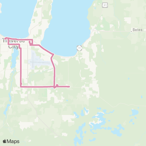 BATA East Traverse Flex Route map