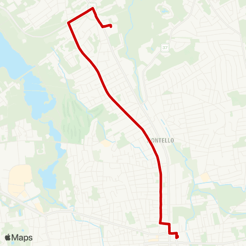 BAT Montello Street via North Main Street map