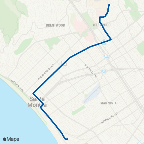 Big Blue Bus Main Street & Santa Monica Blvd / UCLA map