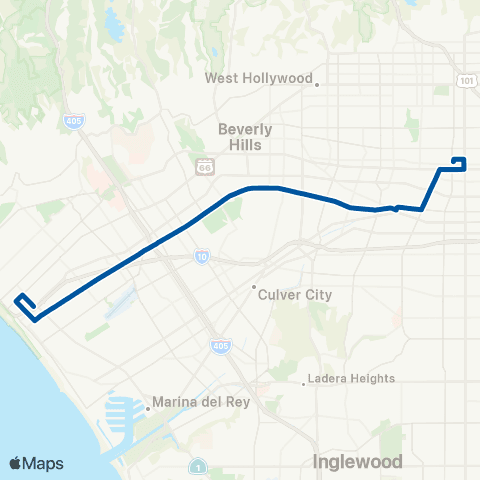 Big Blue Bus Pico Boulevard map