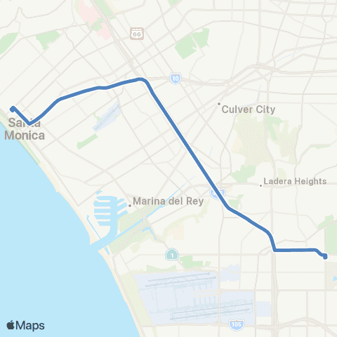 Big Blue Bus Los Angeles Stadium map