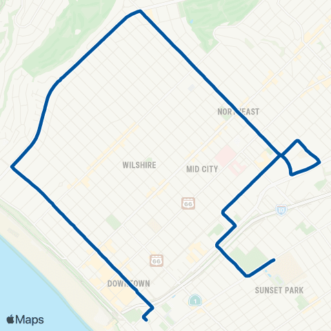 Big Blue Bus 26th Street map