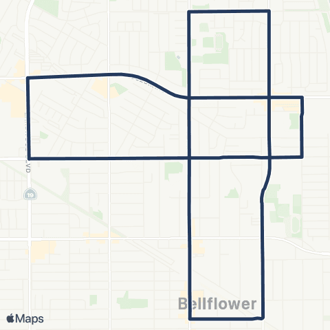 Bellflower Bus Route map