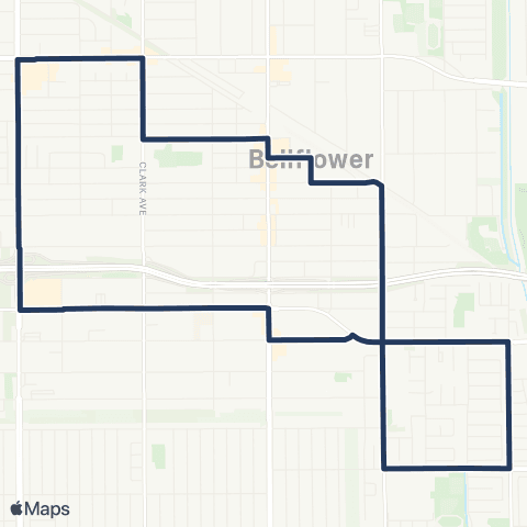 Bellflower Bus Route map