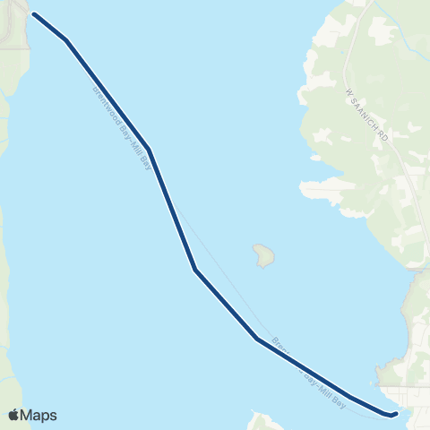BC Ferries Brentwood Bay - Mill Bay map