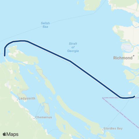 BC Ferries Vancouver - Nanaimo map