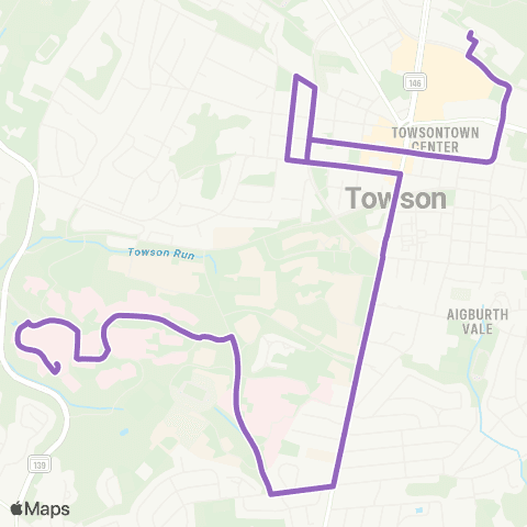 Towson Loop Purple Loop map