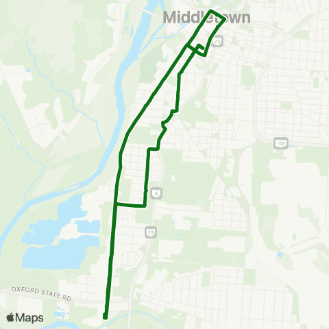 BCRTA Green Line map