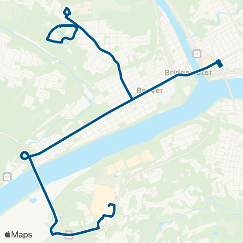 Beaver County Transit Authority 3 Rochester / Vanport / Monaca map