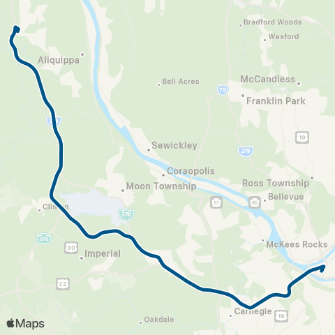 Beaver County Transit Authority 4 Center / Pittsburgh map