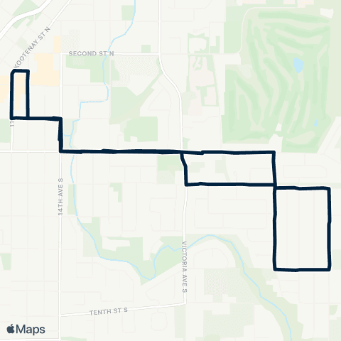 BC Transit East Kootenay Highlands map