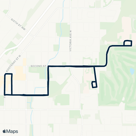 BC Transit East Kootenay College map