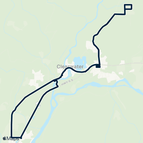 BC Transit Clearwater Blackpool map