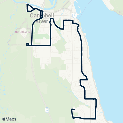 BC Transit Campbell River Quinsam / North Island College map