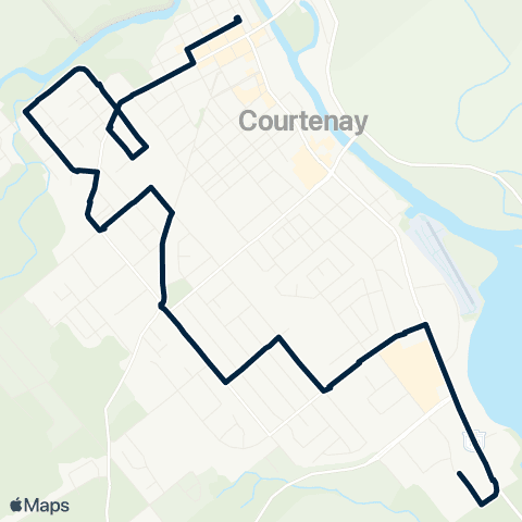 BC Transit Comox Valley Downtown / Anfield Centre map