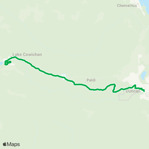 BC Transit Cowichan Valley Cowichan Lake map