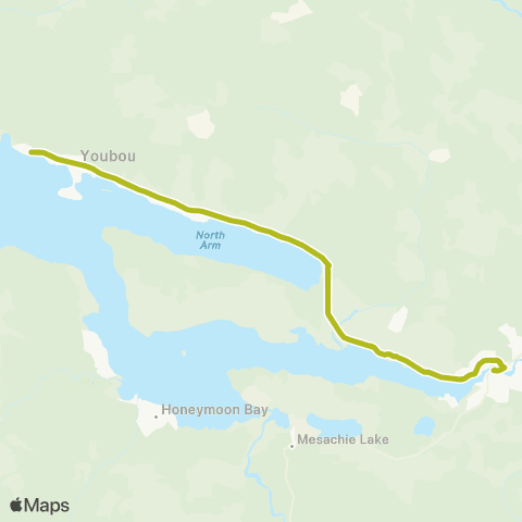 BC Transit Cowichan Valley Youbou Connector map