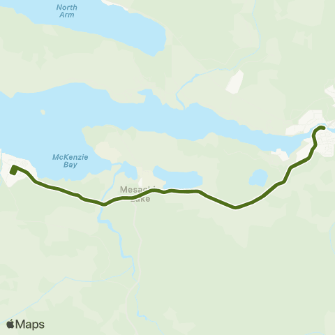 BC Transit Cowichan Valley Honeymoon Bay Connector map
