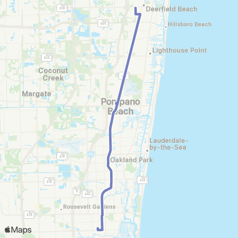 Broward County Transit Dixie Hwy Local map