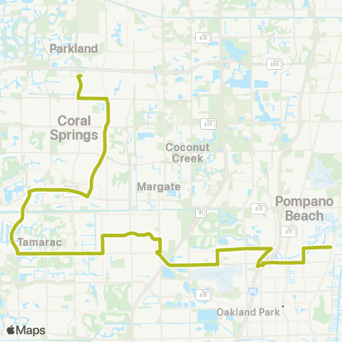 Broward County Transit Mcnab Rd Local map