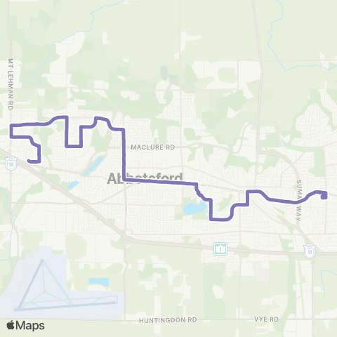 BC Transit Fraser Valley Region Highstreet / McMillan map