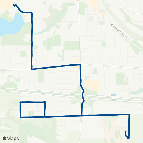BC Transit Fraser Valley Region UFV Connector map