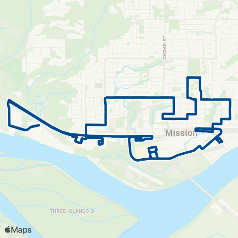 BC Transit Fraser Valley Region Shopper Shuttle map