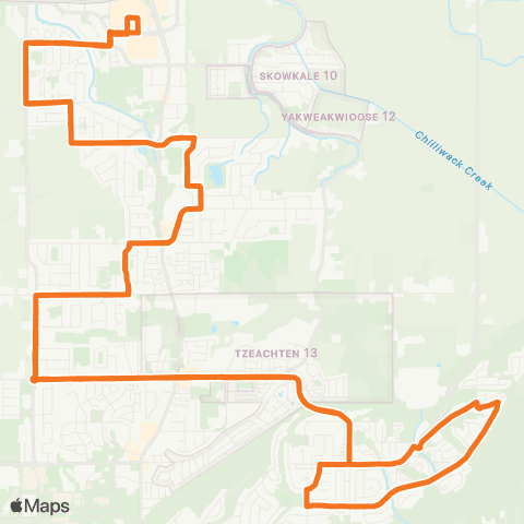 BC Transit Fraser Valley Region Promontory map