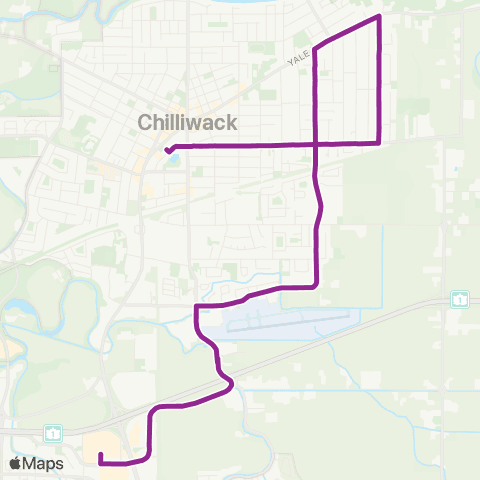 BC Transit Fraser Valley Region Broadway map
