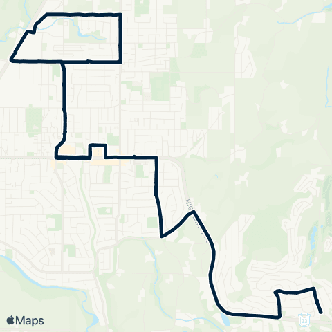 BC Transit Kelowna Black Mountain map