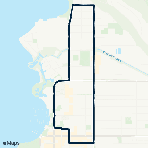 BC Transit Kelowna North End Shuttle map