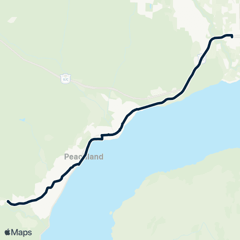 BC Transit Kelowna Peachland map