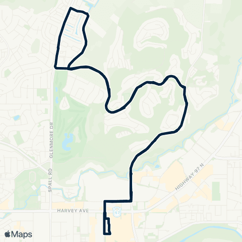 BC Transit Kelowna Dilworth Mountain map