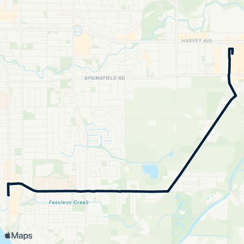 BC Transit Kelowna Pandosy / Orchard Park map