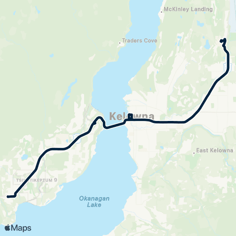 BC Transit Kelowna Okanagan map