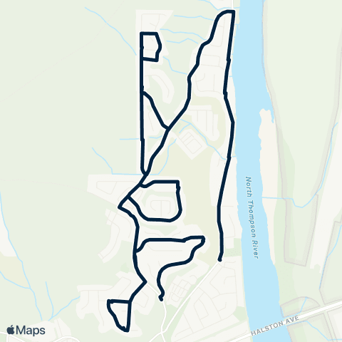 BC Transit Kamloops Batchelor Heights - School Special map