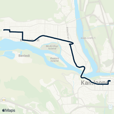 BC Transit Kamloops Tranquille map