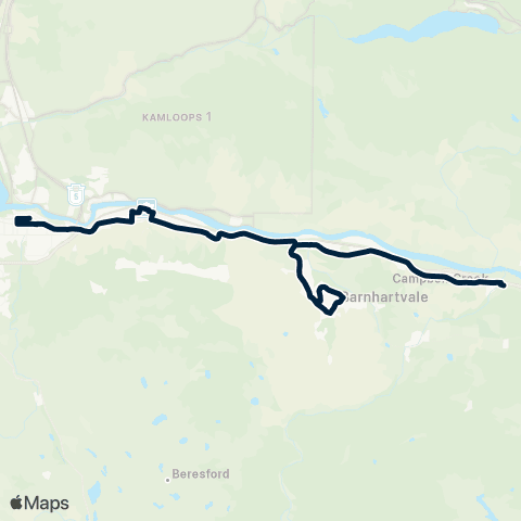 BC Transit Kamloops Dallas map