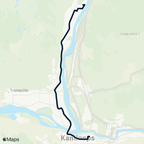 BC Transit Kamloops Westsyde map
