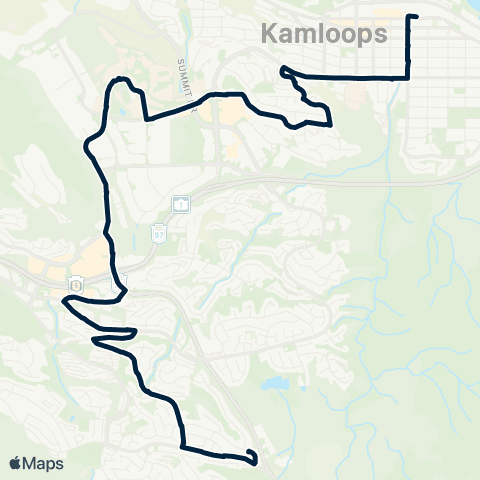 BC Transit Kamloops Aberdeen map