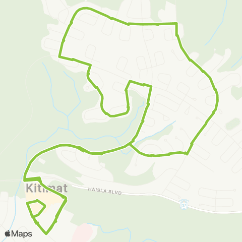 BC Transit Kitimat-Stikine Whitesail map